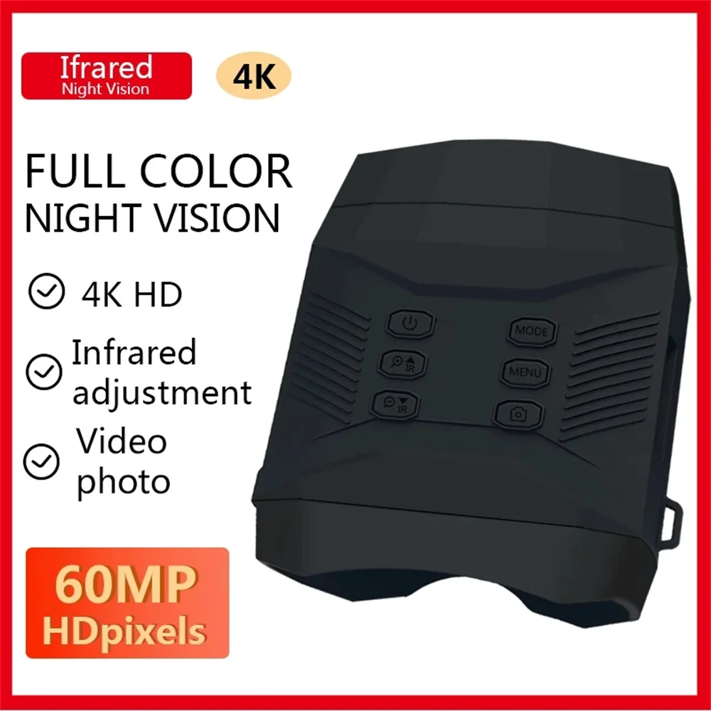 

4K UHD 60MP 3inch Infared Digital Night Vision Binoculars&Scouting 8x Zoom Day and Night Vision Goggles Telescope for Hunting