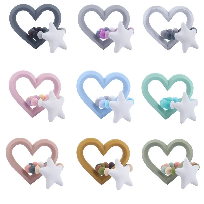 1Pc Heart Silicone Teether Bead Satr Bracelet Baby Teeth Care Teething Ring Nipple Chain Accessories Toy Food Grade BPA Free
1Pc Heart Silicone Teether Bead Satr Bracelet Baby Teeth Care Teething Ring Nipple Chain Accessories Toy Food Grade BPA Free