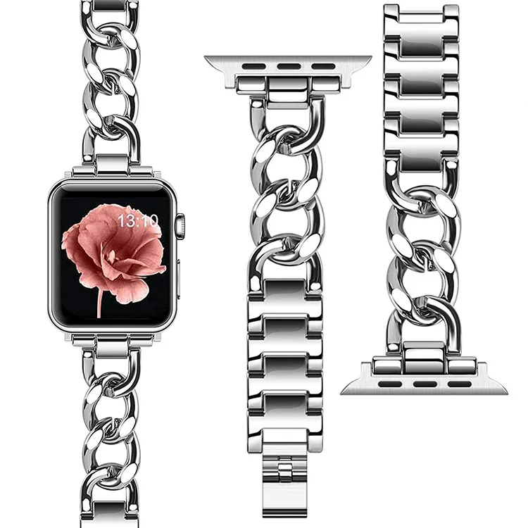 Single-row chain metal iWatch strap, small fragrance, applicable to Applewatch single-loop Apple watch strap
Single-row chain metal iWatch strap, small fragrance, applicable to Applewatch single-loop Apple watch strap