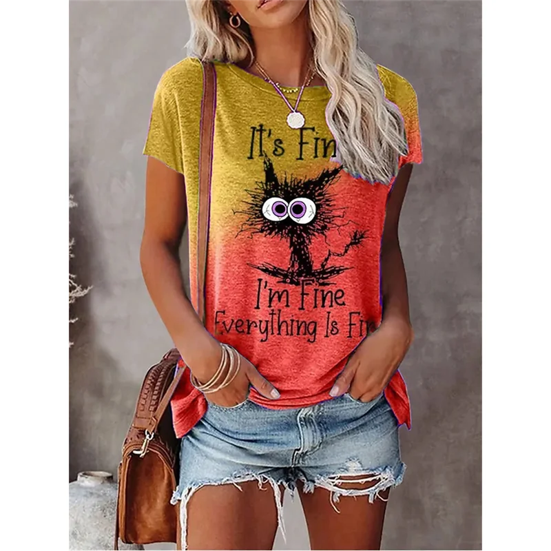 Summer New Women Fashion T shirt Round Neck Daily Top Shirt Casual Womens 3D Printed T shirt Regular Street Femmes Wear 7XL 
Summer New Women Fashion T shirt Round Neck Daily Top Shirt Casual Womens 3D Printed T shirt Regular Street Femmes Wear 7XL