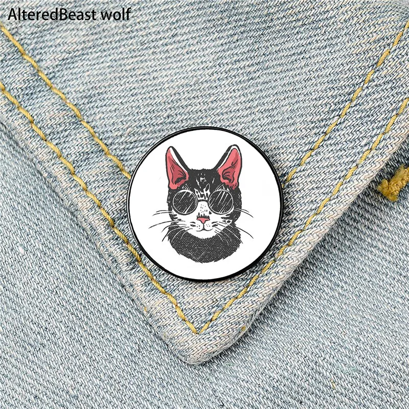 Black cat with sunglasses Pin Custom Brooches Shirt Lapel teacher tote Bag backpacks Badge Cartoon gift brooches pins for women
Black cat with sunglasses Pin Custom Brooches Shirt Lapel teacher tote Bag backpacks Badge Cartoon gift brooches pins for women