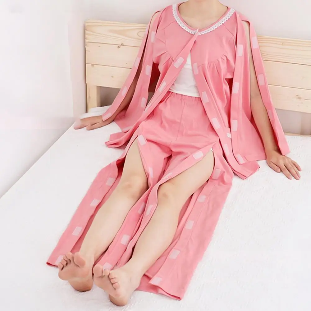 2Pcs/Set Examination Gown Zipper Pajamas Patient Spring Autumn Wear-resistant Sweat-absorbing Bedridden Elderly Pajamas 
2Pcs/Set Examination Gown Zipper Pajamas Patient Spring Autumn Wear-resistant Sweat-absorbing Bedridden Elderly Pajamas