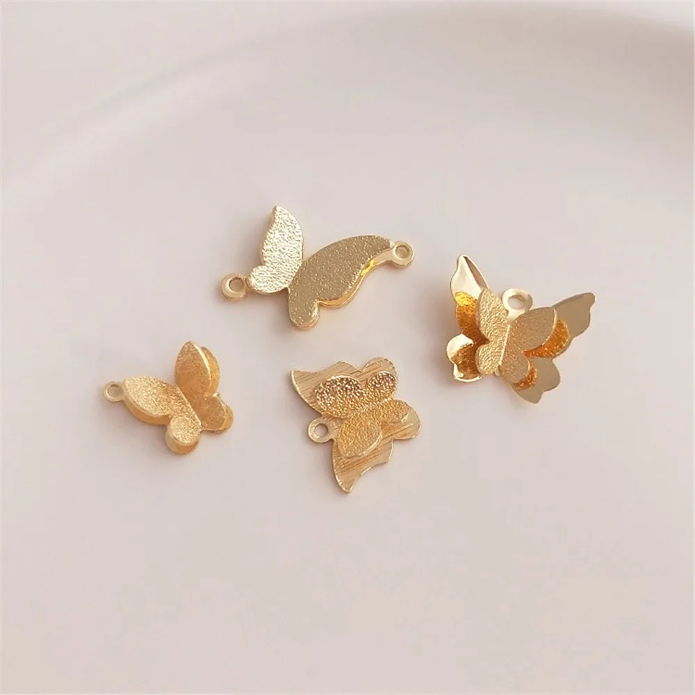 14K Gold Filled Plated Double layer small butterfly pendant double hanging accessories handmade material diy earrings pendant
14K Gold Filled Plated Double layer small butterfly pendant double hanging accessories handmade material diy earrings pendant