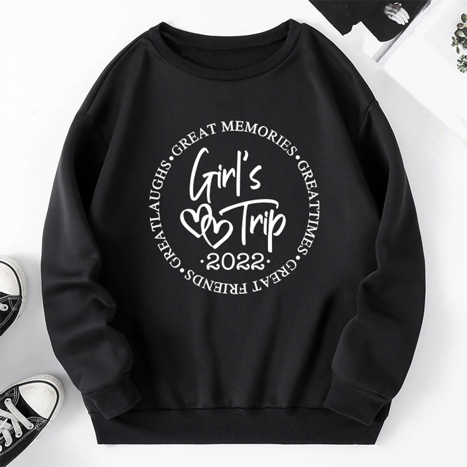 Women's Letter Print Sweatshirt Casual Round Neck Fleece Loose Fit Autumn Winter Womens Fashion Long Sleeve T Shirts Pullovers
Women's Letter Print Sweatshirt Casual Round Neck Fleece Loose Fit Autumn Winter Womens Fashion Long Sleeve T Shirts Pullovers