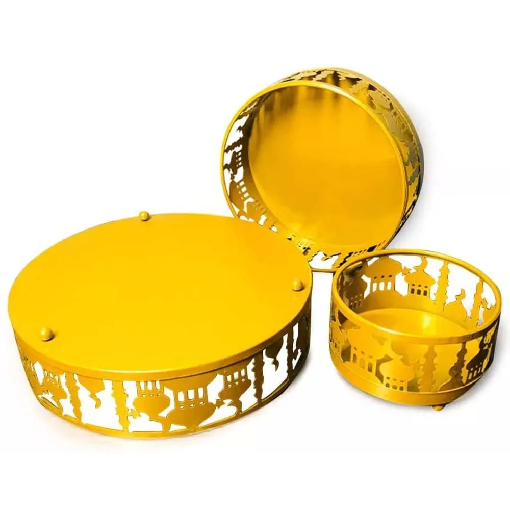 1 Set 3pcs Muslim Eid Party Service Plates Round Iron Trays Holiday Supplies Eid Holiday Eid Al Adha Meal Tray Iron Disc Tray
1 Set 3pcs Muslim Eid Party Service Plates Round Iron Trays Holiday Supplies Eid Holiday Eid Al Adha Meal Tray Iron Disc Tray