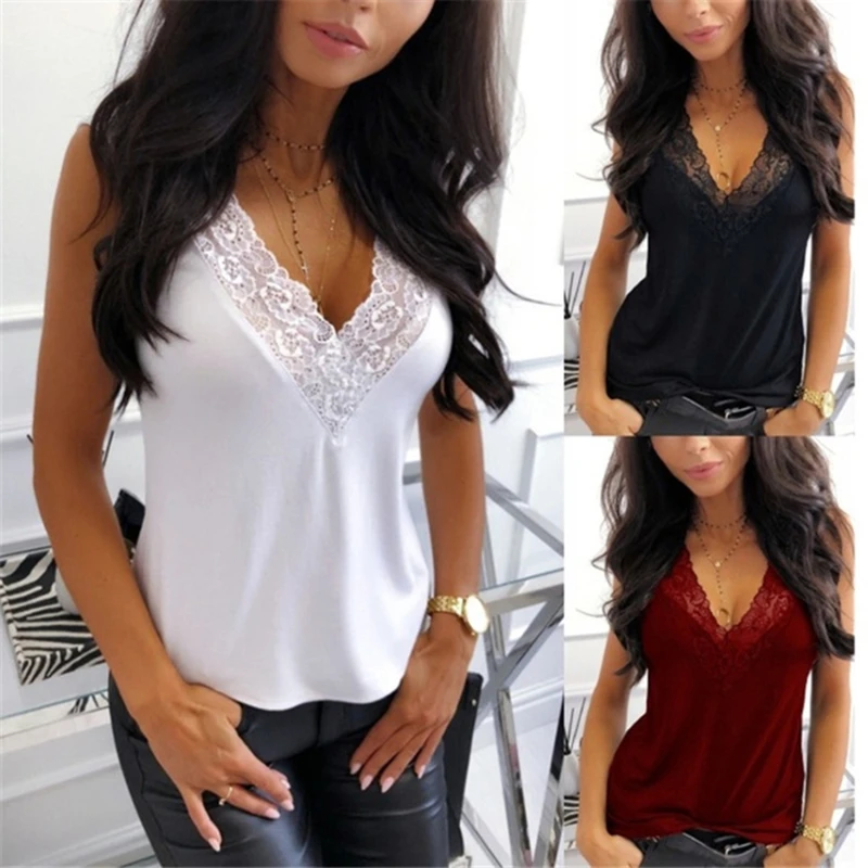 Women Lace Chiffon Tank Top Summer Sleeveless V Neck Lace Sexy Tops Backless Cami Party T-Shirts Camisole Streetwear Tanks Tee
Women Lace Chiffon Tank Top Summer Sleeveless V Neck Lace Sexy Tops Backless Cami Party T-Shirts Camisole Streetwear Tanks Tee