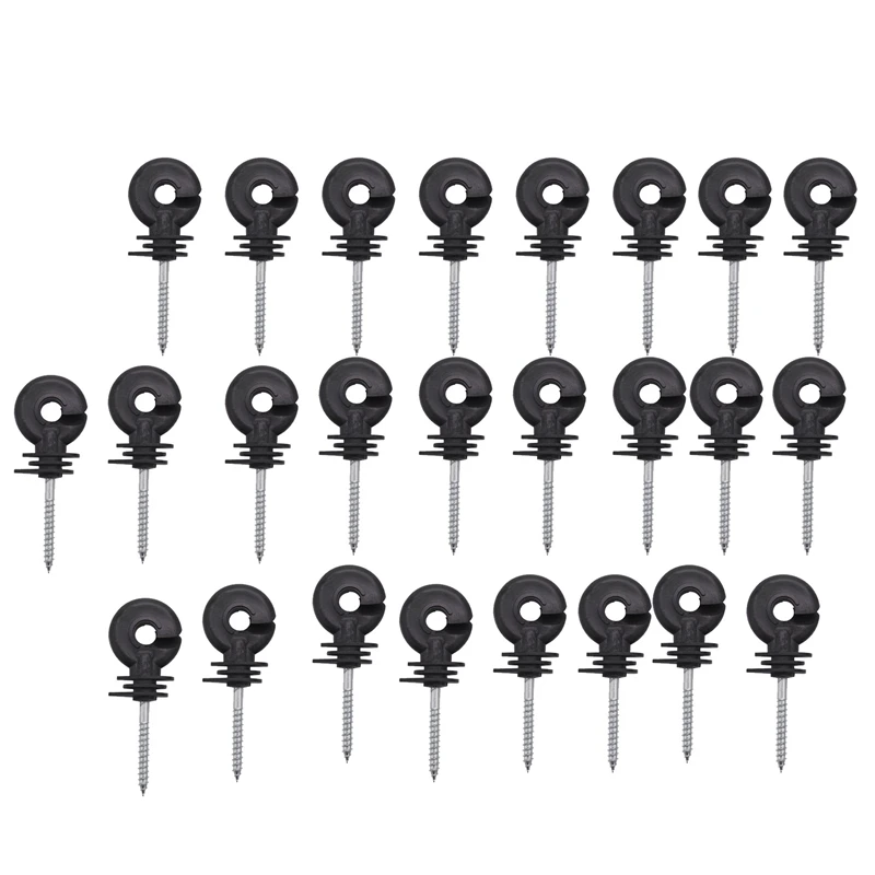 Quality 25Pcs Electric Fence Insulator Screw-In Insulator Fence Ring Post Wood Post Insulator,Livestock Fence Accessories
Quality 25Pcs Electric Fence Insulator Screw-In Insulator Fence Ring Post Wood Post Insulator,Livestock Fence Accessories