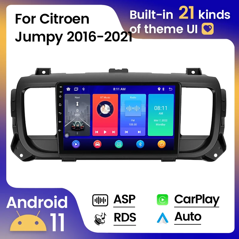 Автомобильная магнитола на Android 11, 8 ГБ, 128 ГГц для Citroen Jumpy 2016, 2017, 2018, 2019, 2020, 2021, мультимедийный плеер для Carplay +, авто, Wi-Fi, 4G, DSP
Автомобильная магнитола на Android 11, 8 ГБ, 128 ГГц для Citroen Jumpy 2016, 2017, 2018, 2019, 2020, 2021, мультимедийный плеер для Carplay +, авто, Wi-Fi, 4G, DSP