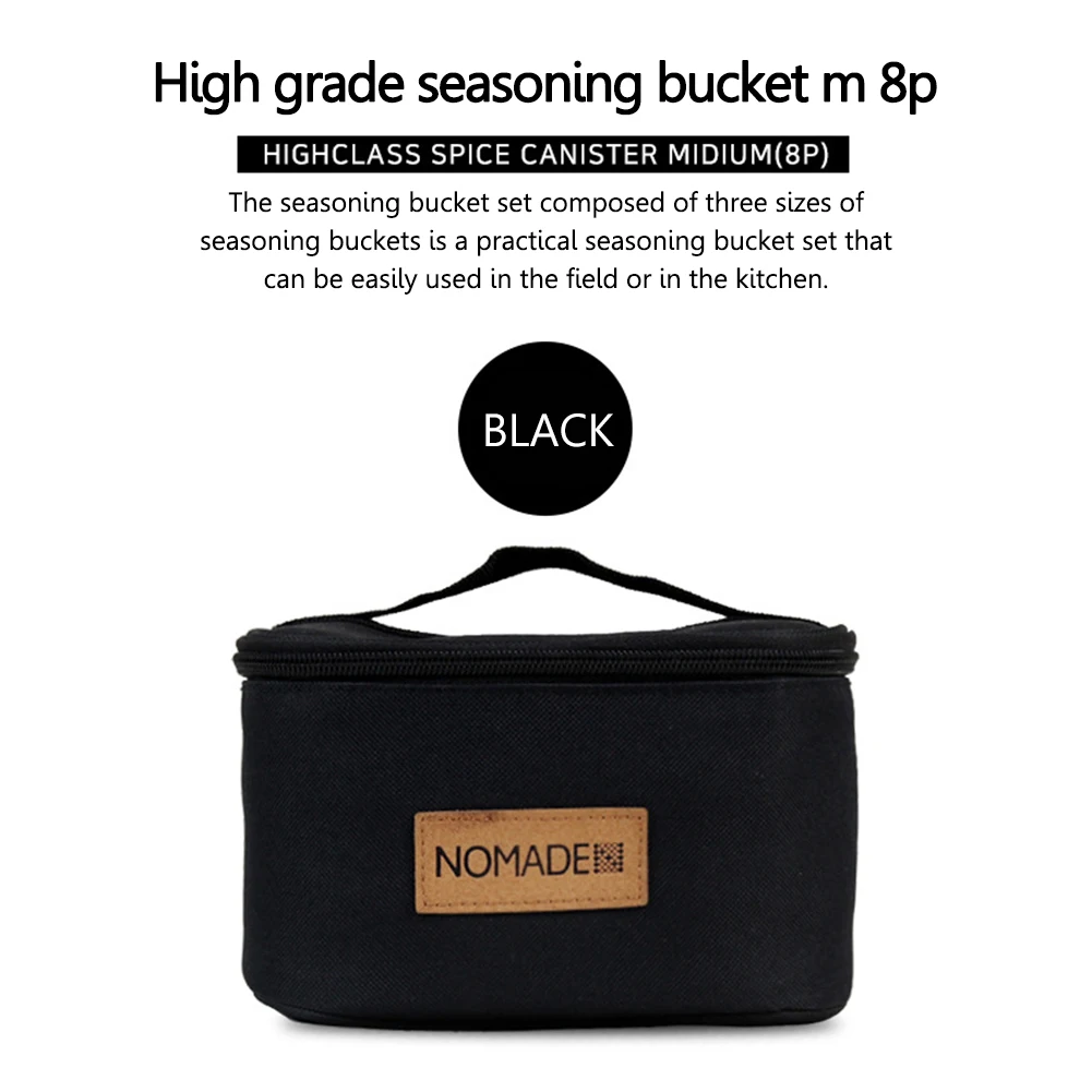 9pcs Camping Seasoning Jar Wear-resistant Spice Pepper Jar Portable Condiment Organizer Outdoor 600D Oxford for Kitchen Barbecue 
9pcs Camping Seasoning Jar Wear-resistant Spice Pepper Jar Portable Condiment Organizer Outdoor 600D Oxford for Kitchen Barbecue