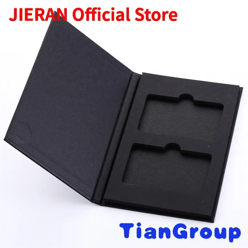 

Custom Logo gold foiled gift card holder credit card VIP card packaging magnet closure gift box with 2 Slots