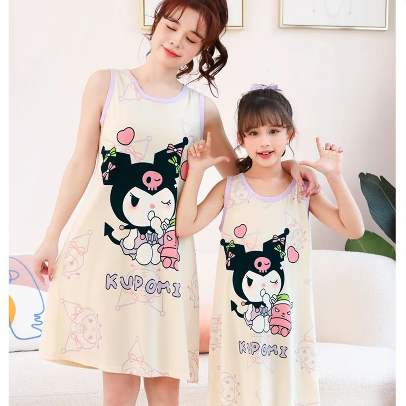 Kawaii Sanrio Girl Nightdress Kuromi Mymelody Kitty Cinnamoroll Vest Modal Thin Children's Pajamas Cute Cartoon Home Wear
Kawaii Sanrio Girl Nightdress Kuromi Mymelody Kitty Cinnamoroll Vest Modal Thin Children's Pajamas Cute Cartoon Home Wear