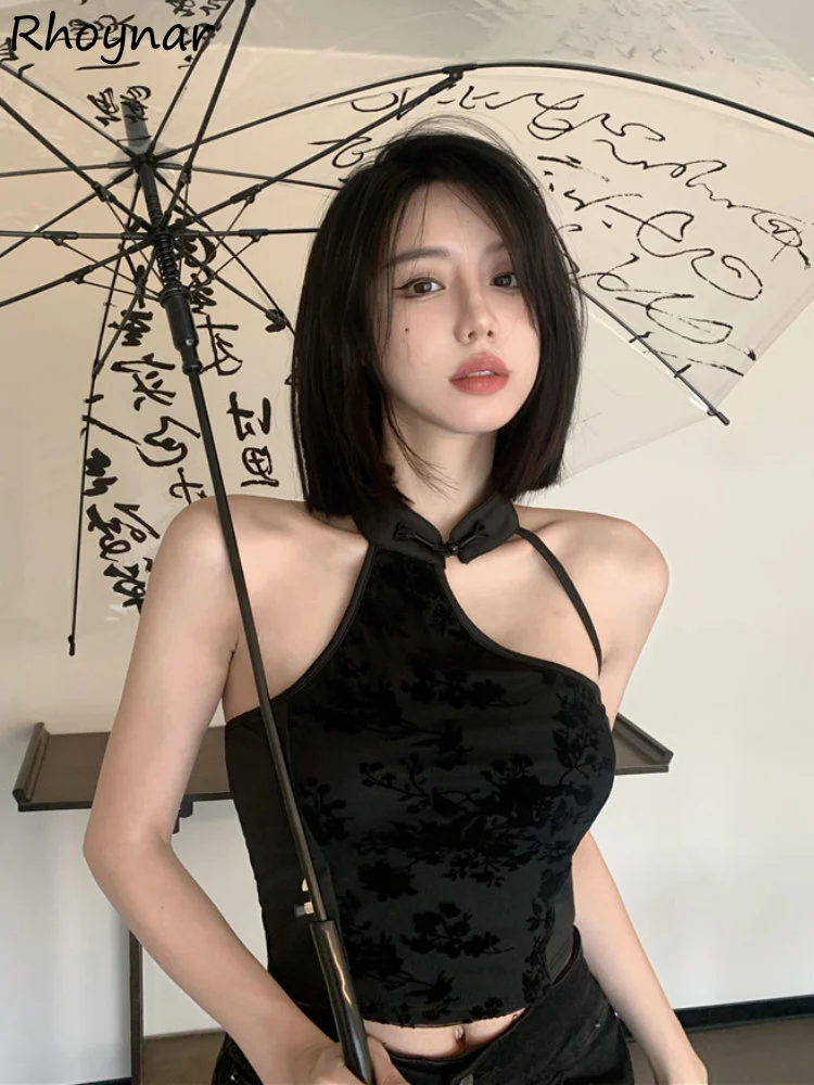 New Chinese Style Irregular Camis Women Autumn Elegant Temper Ink Print Sexy Halter Backless Fashion Party Romantic Crop Tops
New Chinese Style Irregular Camis Women Autumn Elegant Temper Ink Print Sexy Halter Backless Fashion Party Romantic Crop Tops