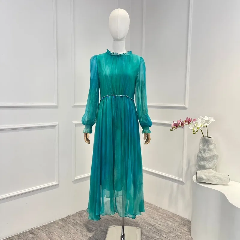 2023 Summer Autumn Women Fashion Holiday Style Blue Red Ruffles Neck Loose Oversize Long Sleeve Midi Dress
2023 Summer Autumn Women Fashion Holiday Style Blue Red Ruffles Neck Loose Oversize Long Sleeve Midi Dress