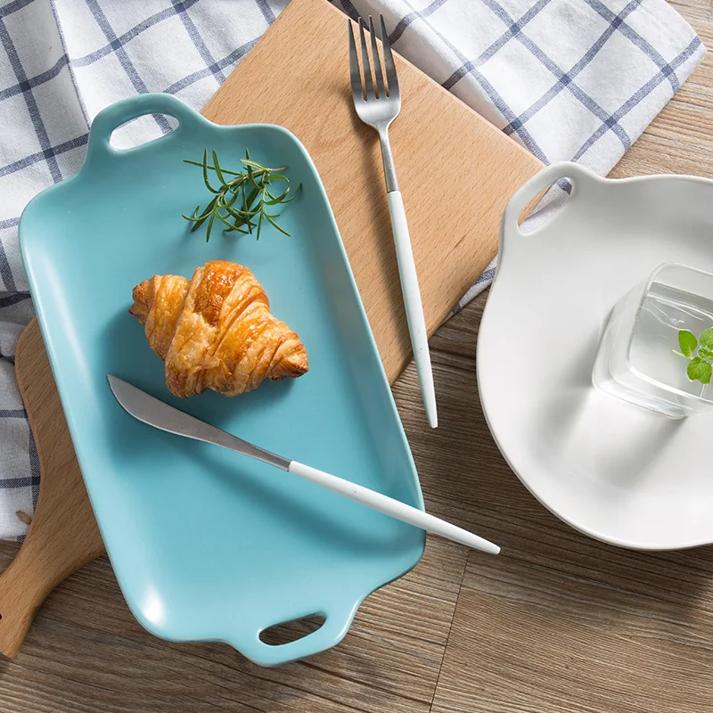 Japanese Simple Style Elegant Ceramic Ear Plate Dinner Breakfast Fruit Plate Food Tray Porcelain Home Restaurant Dinnerware 1pcs
Japanese Simple Style Elegant Ceramic Ear Plate Dinner Breakfast Fruit Plate Food Tray Porcelain Home Restaurant Dinnerware 1pcs