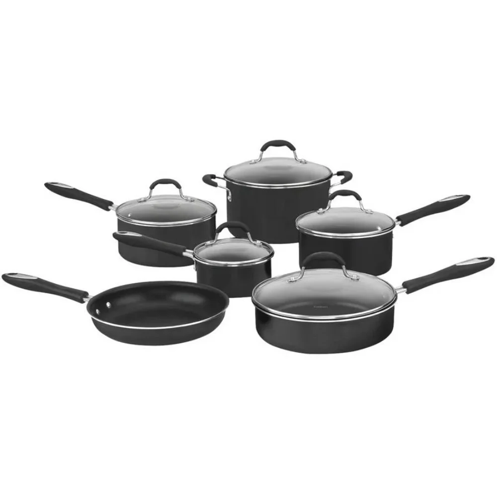 Advantage Non-Stick Hard Aluminum 11-Piece Cookware Set, Black 11.87 X 23.75 X 15.00 Inches
Advantage Non-Stick Hard Aluminum 11-Piece Cookware Set, Black 11.87 X 23.75 X 15.00 Inches