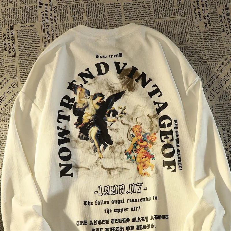 Hip Hop Retro Goth Angel Badge Graphic Oversized Sweatshirt Thicken Fleece Winter Pullover Loose Street Y2K Top Harajuku Couples
Hip Hop Retro Goth Angel Badge Graphic Oversized Sweatshirt Thicken Fleece Winter Pullover Loose Street Y2K Top Harajuku Couples