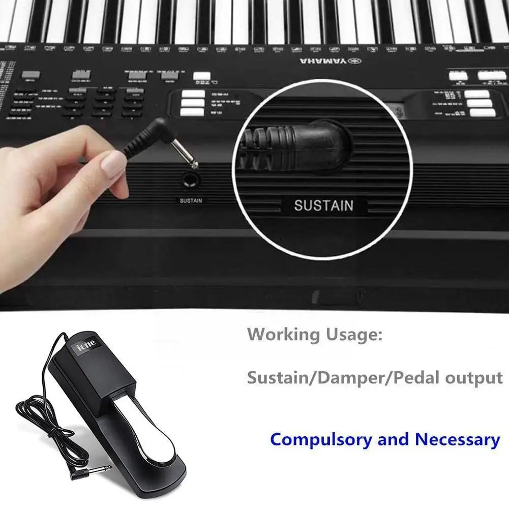 Universal Sustain Pedal Anti-Slip Bottom Foot Pedal Musical Instrument Footboard For Electronic Digital Pianos MIDI T5H1
Universal Sustain Pedal Anti-Slip Bottom Foot Pedal Musical Instrument Footboard For Electronic Digital Pianos MIDI T5H1