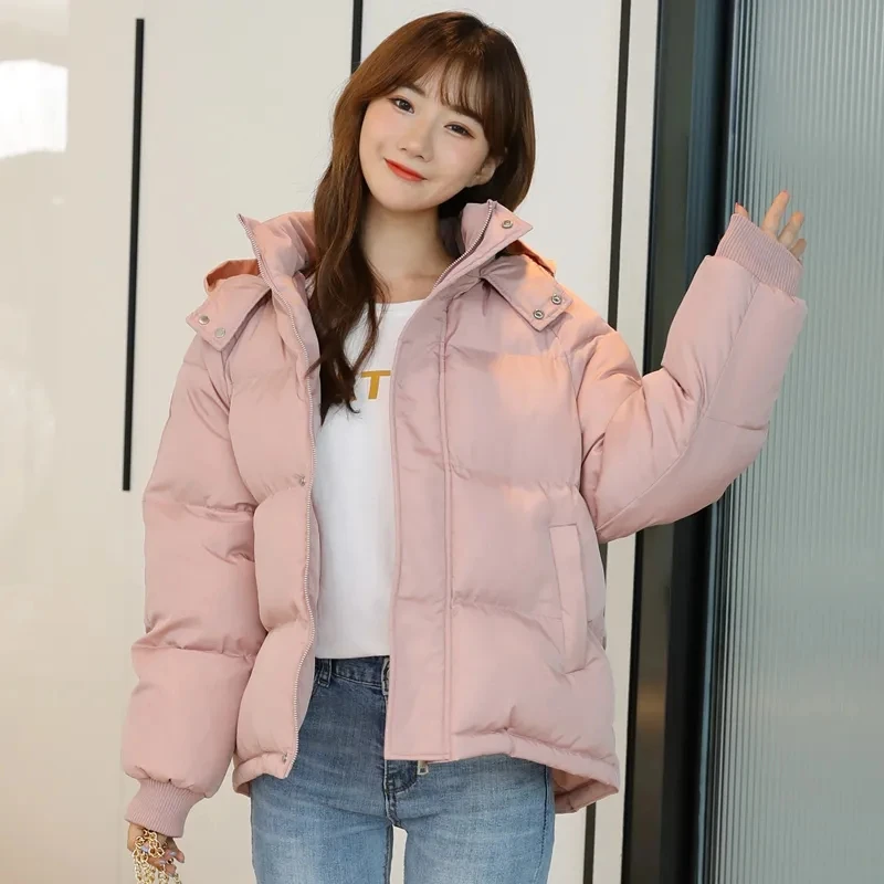 Down Cotton Jacket Women Autumn Winter 2023 New Hooded Short Cotton Coat Korean Style Fashion Casual Loose Thick Parkas Womens
Down Cotton Jacket Women Autumn Winter 2023 New Hooded Short Cotton Coat Korean Style Fashion Casual Loose Thick Parkas Womens