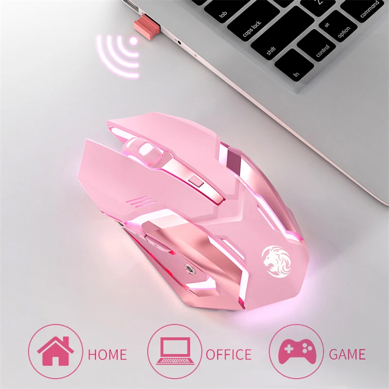 

Silent Wireless Gaming Mouse 2.4G Rechargeable Ergonomic Computer Mice 6 Button 1600DPI Optical Noiseless Mause For PC Laptop