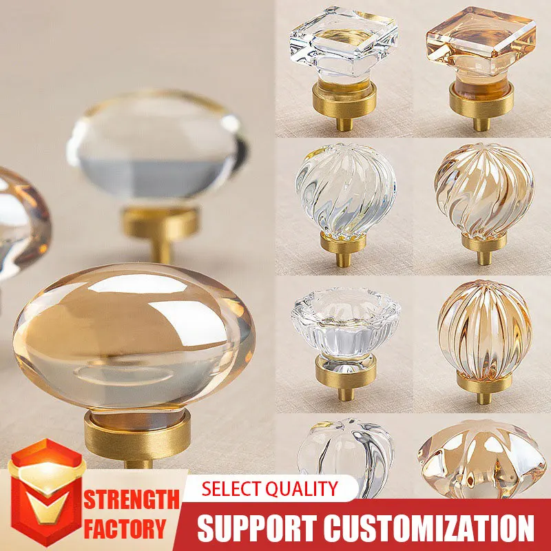 Transparent Champagne Kitchen Door Handles and Knobs Drawer Pulls Nordic Cabinet Door Knob Crystal Furniture Accessories 
Transparent Champagne Kitchen Door Handles and Knobs Drawer Pulls Nordic Cabinet Door Knob Crystal Furniture Accessories