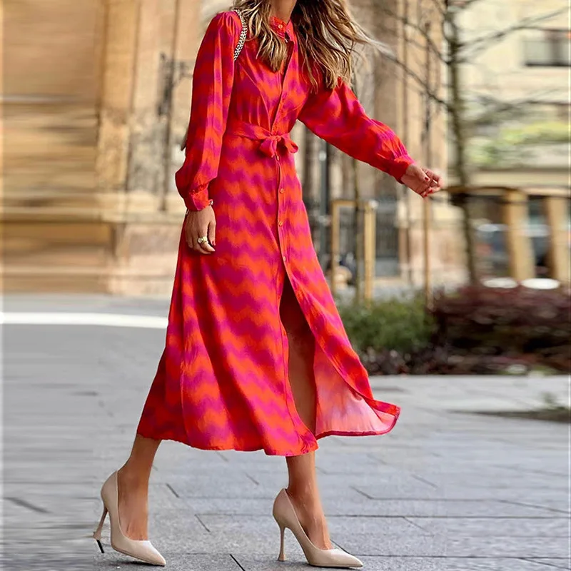 Spring/summer 2023 women's temperament color matching bohemian fashion lace up high waist dress
Spring/summer 2023 women's temperament color matching bohemian fashion lace up high waist dress
