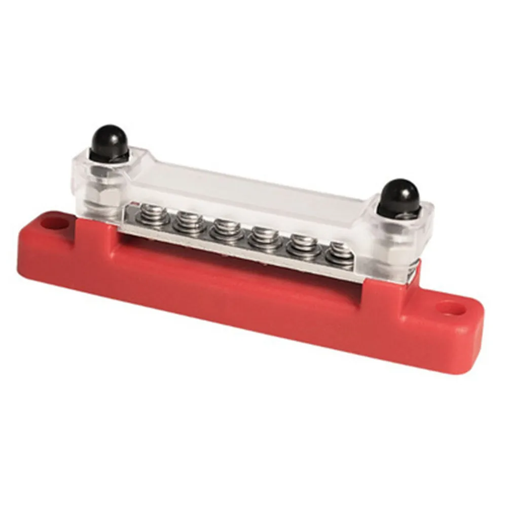 1* 6 Terminal Single-row Bus Bar Kit 150A Busbar Block With Cover Power Distribution Terminal Block For Car Boat Marine Caravan
1* 6 Terminal Single-row Bus Bar Kit 150A Busbar Block With Cover Power Distribution Terminal Block For Car Boat Marine Caravan