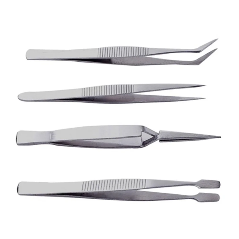 4PCS 112/113/117/120mm Repair Tweezers Pliers Kits Thickened Stainless Steel Dressing Straight Bent Clip Hand Tools
4PCS 112/113/117/120mm Repair Tweezers Pliers Kits Thickened Stainless Steel Dressing Straight Bent Clip Hand Tools