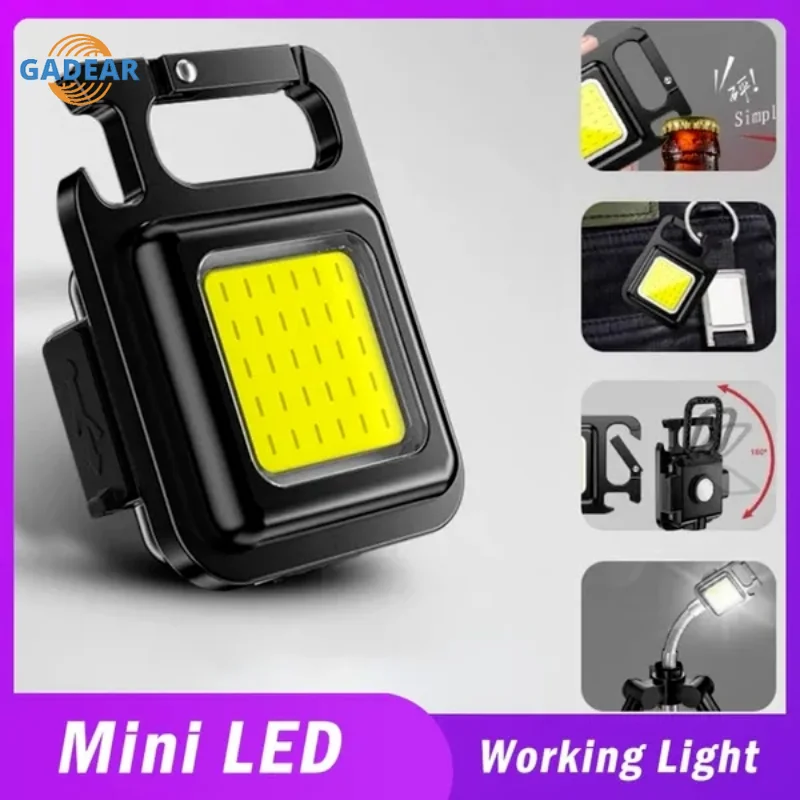 Mini Flashlight COB Keychain Light Rechargeable Glare USB Emergency Lamps Pocket LED Work Light Portable Outdoor Fishing Camping 
Mini Flashlight COB Keychain Light Rechargeable Glare USB Emergency Lamps Pocket LED Work Light Portable Outdoor Fishing Camping