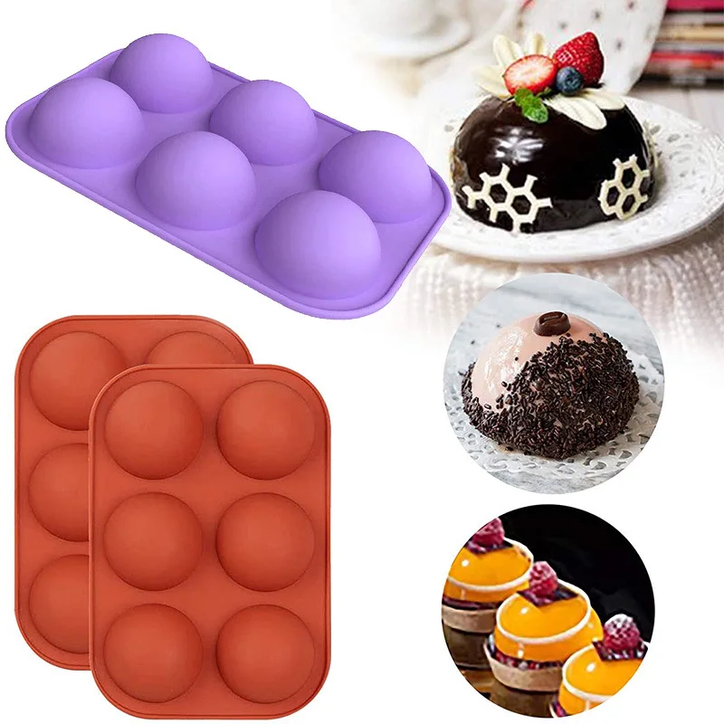 

Silicone Mold Baking Pan for Pastry Molds Chocolate Sphere Ball Mold Silicone Mold for Pops Cake Mold Cookies Silicone Bakeware