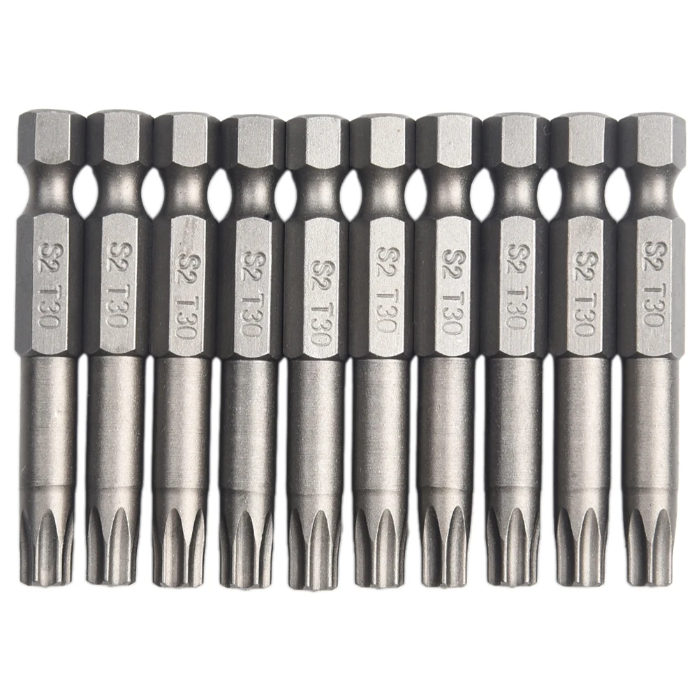 10pcs 50mm T30 Magnetic Long Torx Screwdriver Bit For Electric Electrician Screwdrivers Manual Screwdrivers Air Drill Power Tool
10pcs 50mm T30 Magnetic Long Torx Screwdriver Bit For Electric Electrician Screwdrivers Manual Screwdrivers Air Drill Power Tool