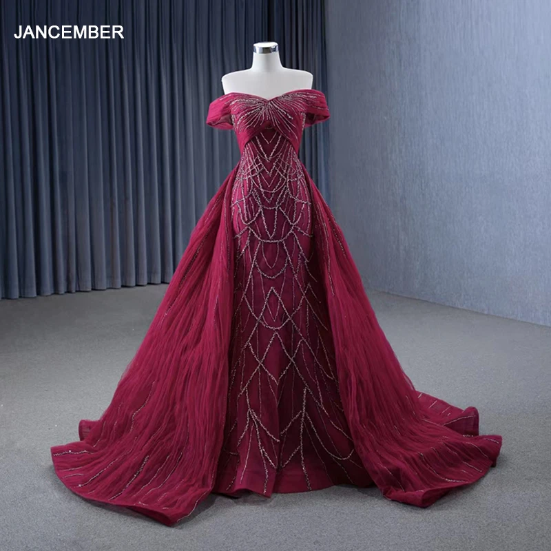 Женское вечернее платье с короткими рукавами расшитое блестками janceber Perfect 2 в 1