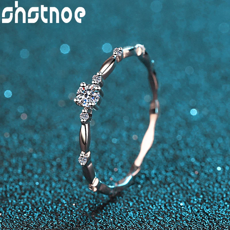 SHSTONE D Color VVS1 Moissanite Ring for Women Wedding Fine Jewely with Certificete 925 Sterling Sliver Engagement Rings Gifts
SHSTONE D Color VVS1 Moissanite Ring for Women Wedding Fine Jewely with Certificete 925 Sterling Sliver Engagement Rings Gifts