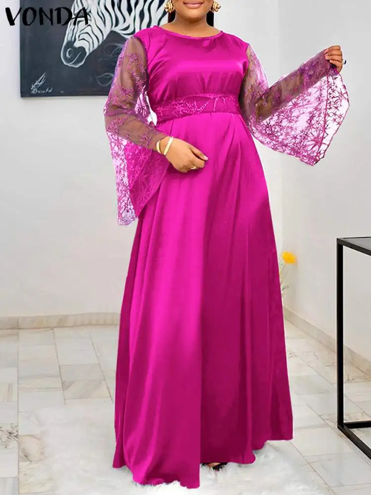 VONDA 2022 Autumn Casual O-Neck Holiday A-Line Dresses Women High Waist Maxi Robe Elegant Party Long Dress A-Lined Vestidos
VONDA 2022 Autumn Casual O-Neck Holiday A-Line Dresses Women High Waist Maxi Robe Elegant Party Long Dress A-Lined Vestidos