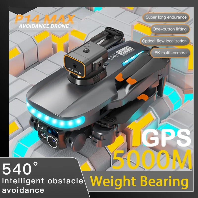 PZBK P14 Max Drone GPS 8K HD Profesional UAV Dual Camera Obstacle Avoidance Foldable Brushless Aircraft Helicopter 5G RC 5000M
PZBK P14 Max Drone GPS 8K HD Profesional UAV Dual Camera Obstacle Avoidance Foldable Brushless Aircraft Helicopter 5G RC 5000M