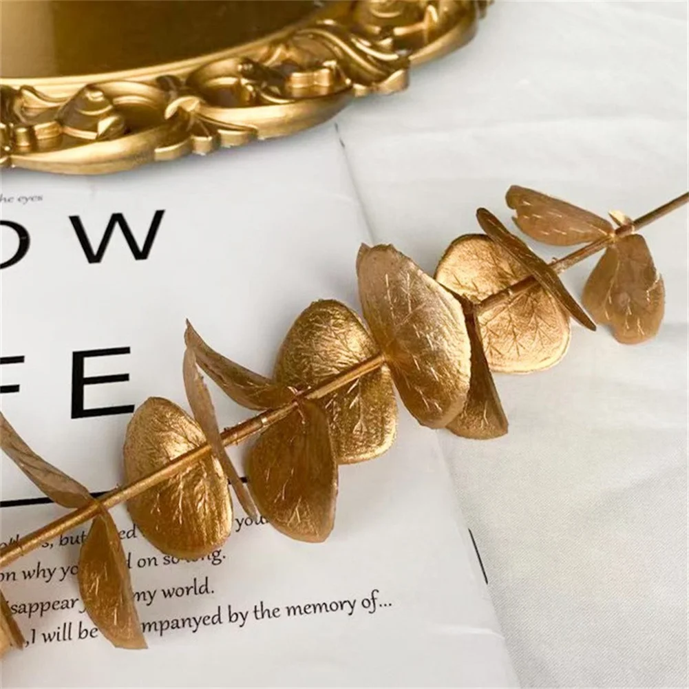 Practical Brand New High Quality Gold Eucalyptus Artificial Leaf Leaves Gold High Quality Home Parts Plastic 1pc
Practical Brand New High Quality Gold Eucalyptus Artificial Leaf Leaves Gold High Quality Home Parts Plastic 1pc
