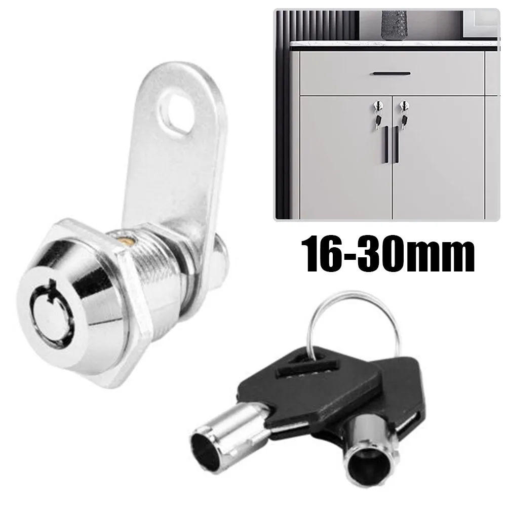 16-30mm Zinc Alloy Tubular Cam Lock With 2 Keys 90 Degree Turn For Cabinet Toolbox Drawers Mailbox Locker Home Hardwares
16-30mm Zinc Alloy Tubular Cam Lock With 2 Keys 90 Degree Turn For Cabinet Toolbox Drawers Mailbox Locker Home Hardwares