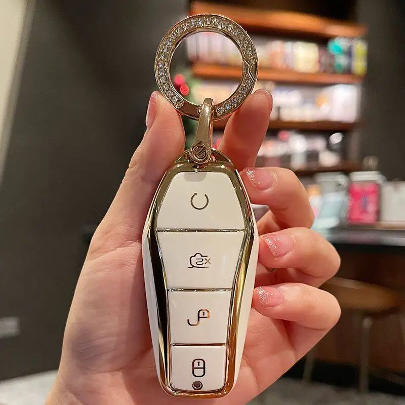 Car Remote Key Case Cover Shell Fob for BYD Song PRO Han EV Max Tang DM 2018 Qin PLUS Protector Keychain Accessories
Car Remote Key Case Cover Shell Fob for BYD Song PRO Han EV Max Tang DM 2018 Qin PLUS Protector Keychain Accessories