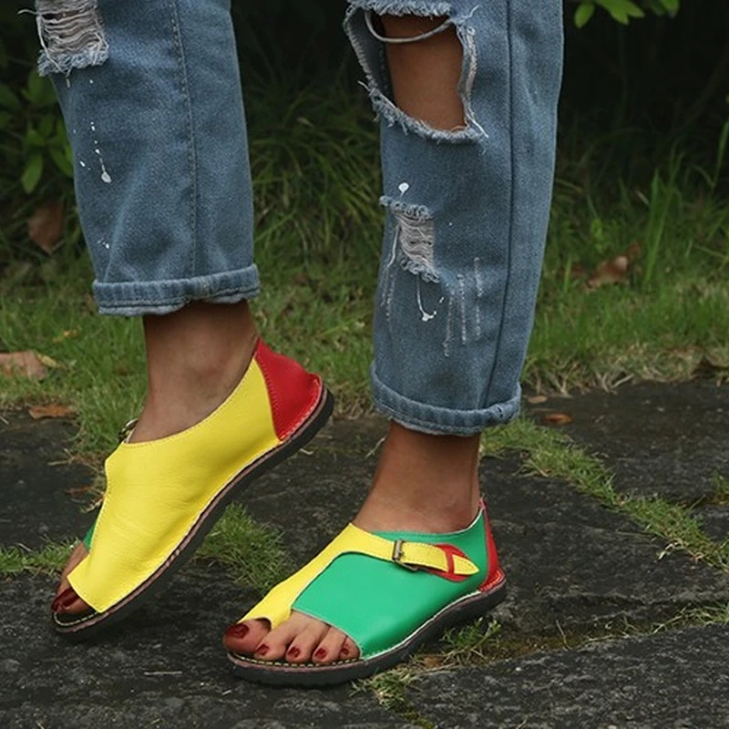 

2022 Women's Sandals Summer Plain Shoes Flat Ladies Casual Big Toe Foot Correction Sandals Orthopedic Bunion Corrector Flip Flop