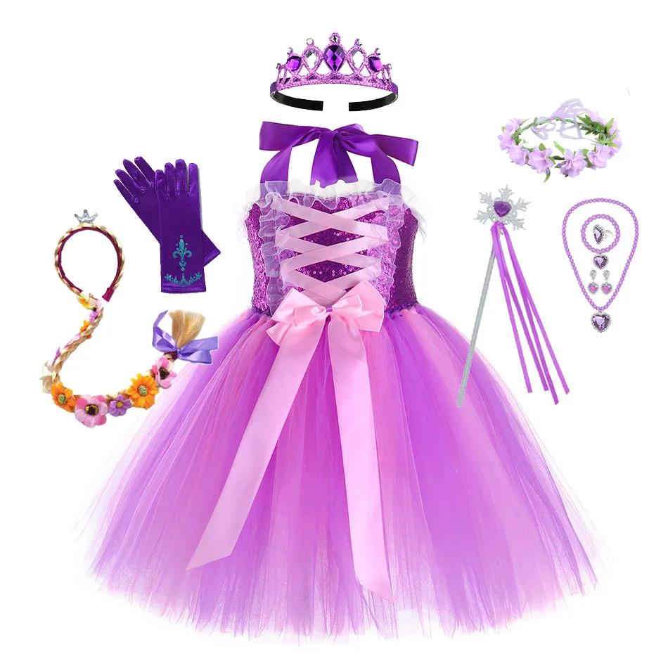 Little Girls Rapunzel Tutu Dress Kids Summer Princess Costume Tangled Dress Up Halloween Christmas Party Clothes 1-8Years
Little Girls Rapunzel Tutu Dress Kids Summer Princess Costume Tangled Dress Up Halloween Christmas Party Clothes 1-8Years