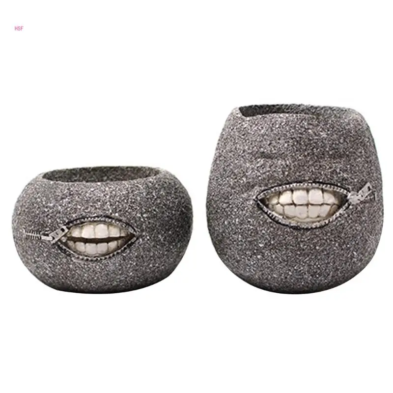 2x/set Decorative Desktop Ornaments Resin Zipper Teeth Flower Pot Home Decorations Charmings Teeth Succulents Planter
2x/set Decorative Desktop Ornaments Resin Zipper Teeth Flower Pot Home Decorations Charmings Teeth Succulents Planter