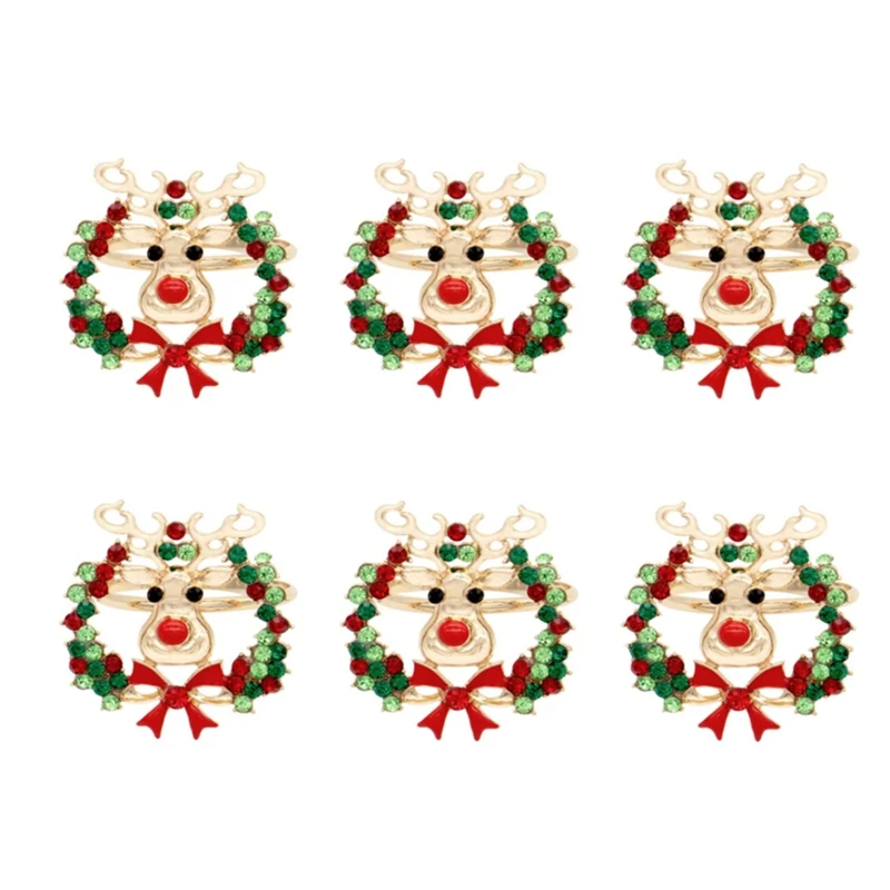 6 PCS Christmas Elk Napkin Rings Napkin Holders Dinner Tables Rings for Dinner Party Wedding Birthday Table Decoration
6 PCS Christmas Elk Napkin Rings Napkin Holders Dinner Tables Rings for Dinner Party Wedding Birthday Table Decoration