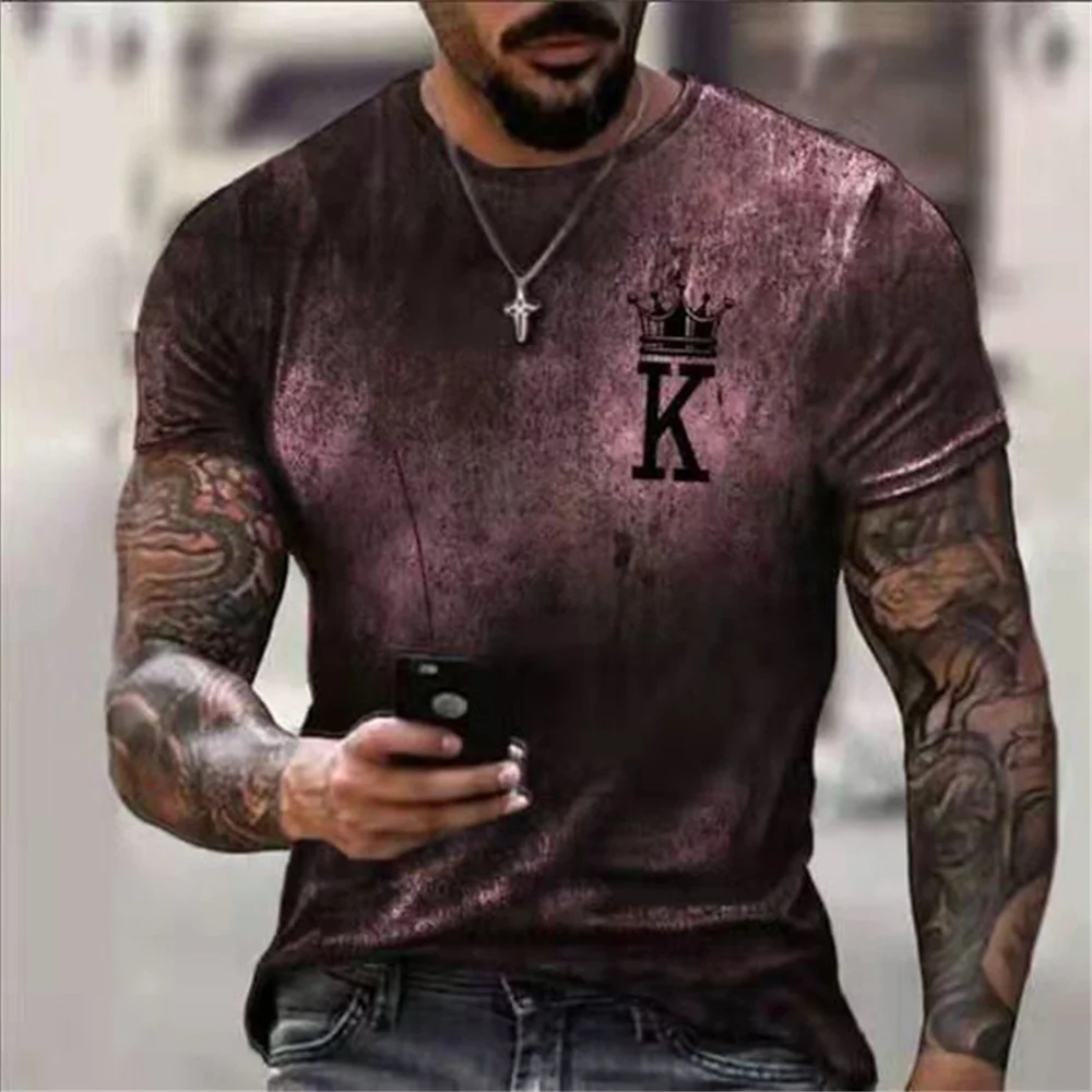 New short-sleeved T-shirt summer men's casual short-sleeved 3D printing loose street personality men's T-shirt 110-6XL
New short-sleeved T-shirt summer men's casual short-sleeved 3D printing loose street personality men's T-shirt 110-6XL