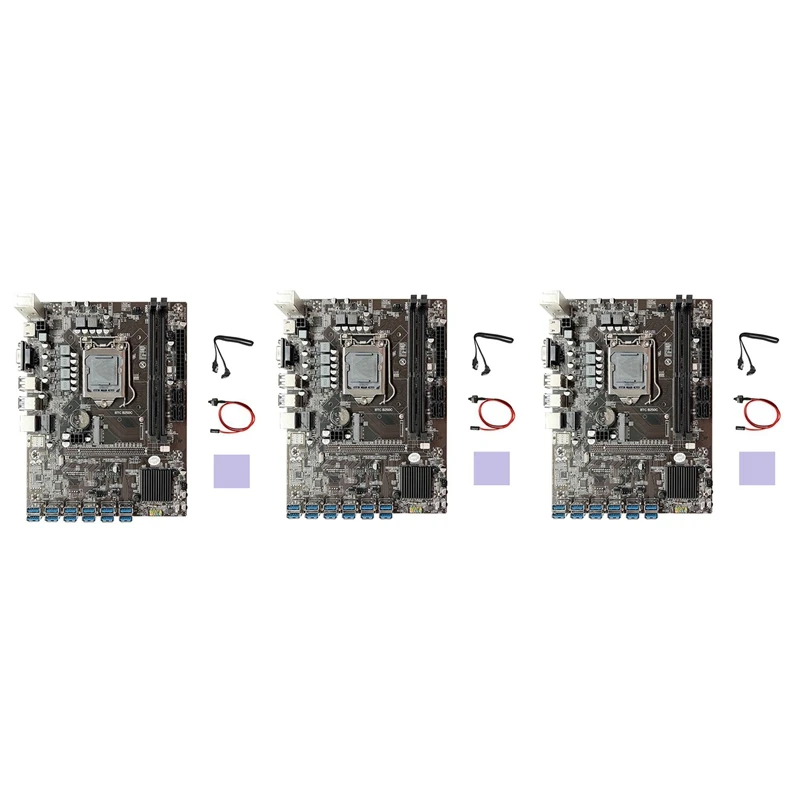 Материнская плата 3X B250C для майнинга BTC + кабель SATA + кабель переключателя + термоподушка 12X PCIE на USB 3,0 стандарта LGA1151
Материнская плата 3X B250C для майнинга BTC + кабель SATA + кабель переключателя + термоподушка 12X PCIE на USB 3,0 стандарта LGA1151