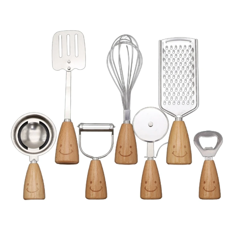 Набор кухонной утвари из нержавеющей стали, 7 шт., кухонный инструмент, открывалка для бутылок, устройство для чистки яиц, лопатка, ножи для пиццы, простота использования
Набор кухонной утвари из нержавеющей стали, 7 шт., кухонный инструмент, открывалка для бутылок, устройство для чистки яиц, лопатка, ножи для пиццы, простота использования