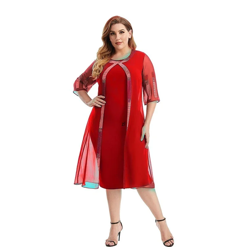 L-4XL African Dresses for Women Summer Sexy African Women Half Sleeve Round Neck Solid Color Knee-length Dress African Clothes
L-4XL African Dresses for Women Summer Sexy African Women Half Sleeve Round Neck Solid Color Knee-length Dress African Clothes