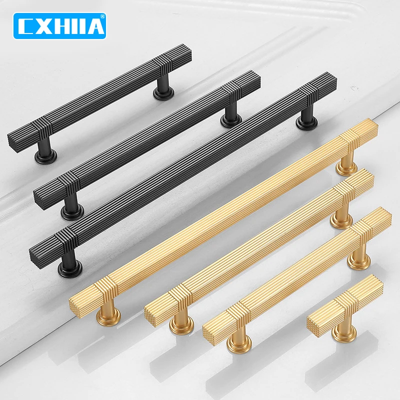 CXHIIA Nordic Stripe Gold Gray Handle Simple Cabinet Zinc Alloy Furniture Handle Thickened Solid Single Hole Drawer Handle
CXHIIA Nordic Stripe Gold Gray Handle Simple Cabinet Zinc Alloy Furniture Handle Thickened Solid Single Hole Drawer Handle