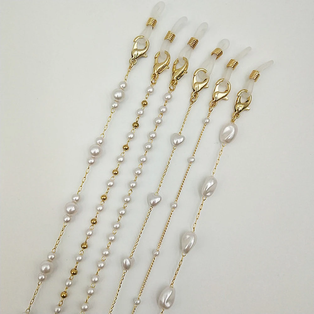 Straps Neck Straps For Women Fashion Metal Anti-lost Reading Glasses Chain Face Mask Necklace Pearl Chain Glasses Clips
Straps Neck Straps For Women Fashion Metal Anti-lost Reading Glasses Chain Face Mask Necklace Pearl Chain Glasses Clips