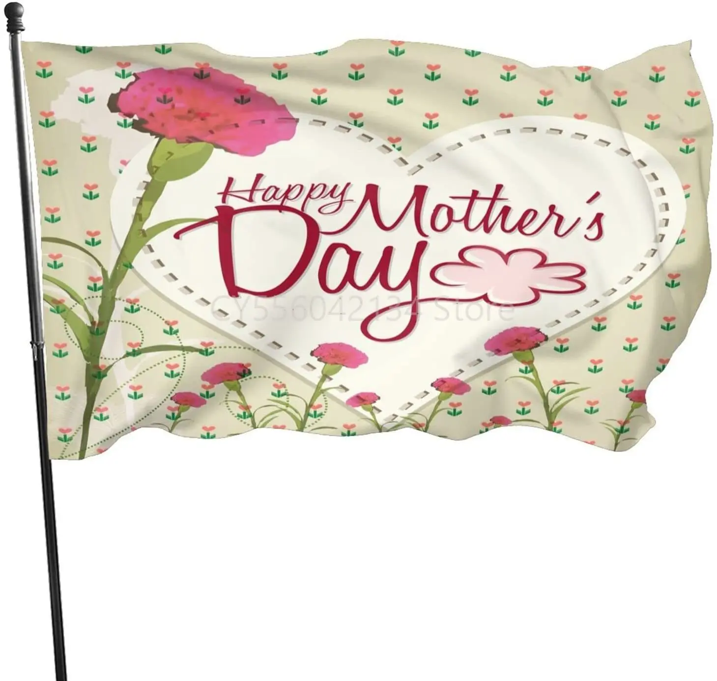 Carnation Flowers Happy Mother's Day Flag Outdoor Decorative Banner Outside Hanging Standard Flag for Yard Garden Lawn Holiday
Carnation Flowers Happy Mother's Day Flag Outdoor Decorative Banner Outside Hanging Standard Flag for Yard Garden Lawn Holiday