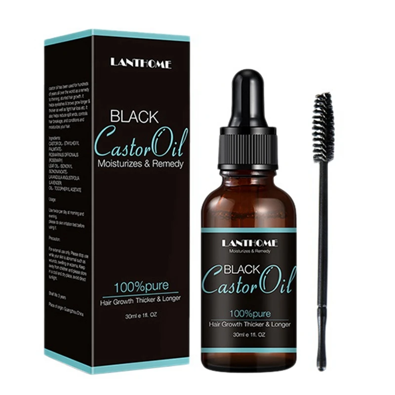 

LANTHOME Castor Oil Hair Growth Eyebrow Enhancer Serum Lash Lift Growth Essential Oil With Eyelash Brush 30ML