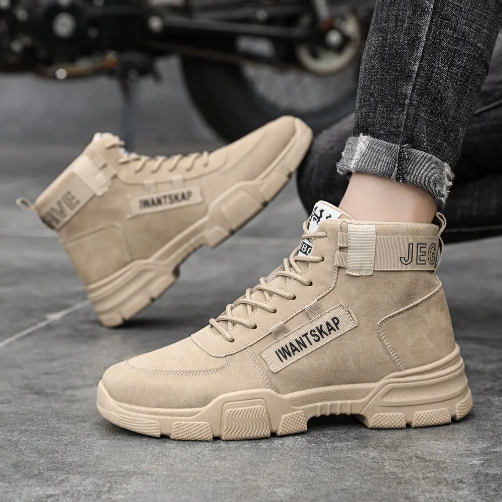 High Top Men's Boots Outdoor Sneakers for Men 2022Winter Platform Shoes Lace Up Ankle Boots Martin Fashion Working Boot New
High Top Men's Boots Outdoor Sneakers for Men 2022Winter Platform Shoes Lace Up Ankle Boots Martin Fashion Working Boot New